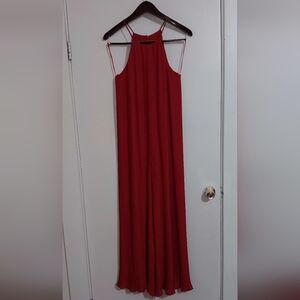 Zara Red Halter Jumpsuit